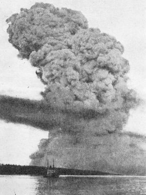 Halifax eksplosjonen 6 des. 1917. Foto; Underwood and Underwood US National Archive/LAC Neg.PA-166585.