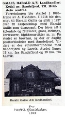 Gallis Lanhandleri. Kodal. Startet 1890