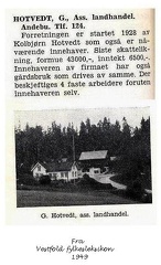 Horvedt Lanhandel. Andebu. Startet 1928