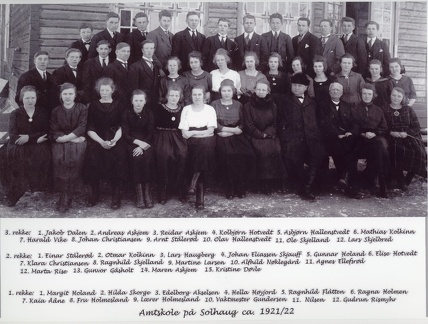 Amttskolen på Solhaug 1921-1922   658